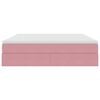 vidaXL Lova su daiktų laikymo vieta ir čiužiniu Rožinė 180 x 200 cm