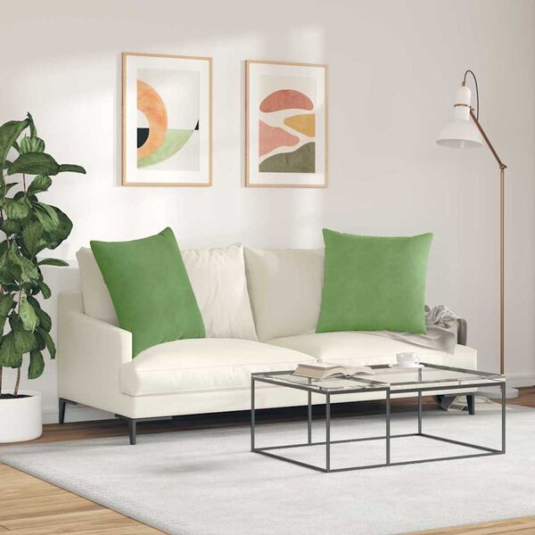 vidaXL Sofa Pagalvės 2 pcs &Scaron;viesiai žalia 60 x 60 cm