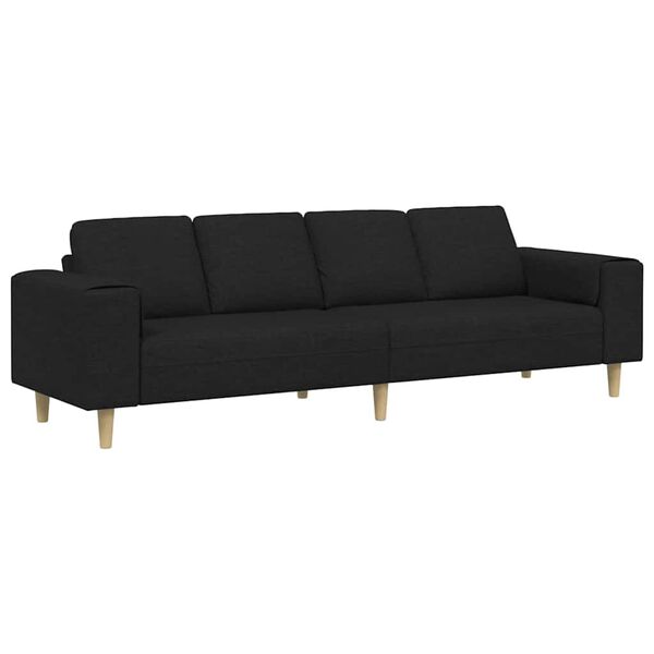 vidaXL Svetainės sofa Juoda 250 x 77 x 76 cm Poliesteris