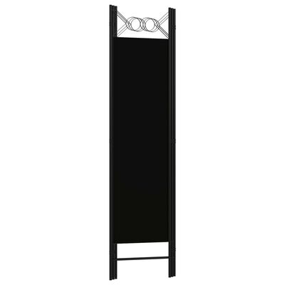 vidaXL Kambario pertvara, 3 dalių, juodos spalvos, 120x180cm