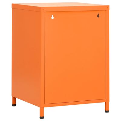 vidaXL Naktinis staliukas, oranžinė, 35x35x51cm, plienas