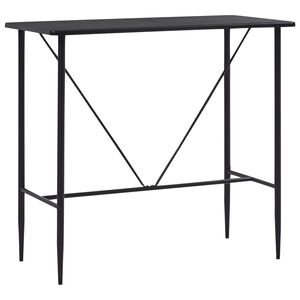 vidaXL Baro stalas, juodos spalvos, 120x60x110cm, MDF