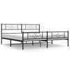 vidaXL Lovos rėmas su galvūgaliu/kojūgaliu, juodas, 183x213cm, metalas