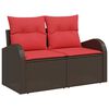 vidaXL Sodo sofa Ruda 124 x 62 x 85cm poliratanas