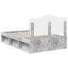 vidaXL Lovos rėmas Betoninė 120 x 190 cm Kietos pu&scaron;ies mediena