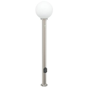 vidaXL Apsauginis &scaron;viestuvas su jutikliu ir lizdu, 120 cm, nerūdijantis plienas, IP44