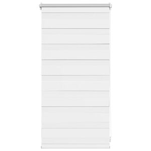 vidaXL Zebra žaliuzė, 40,9x100 cm, audinys, plotis 36,7 cm, baltos spalvos