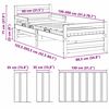 vidaXL Lovos rėmas su čiužiniu Ruda 80 x 200 cm Kietos pu&scaron;ies mediena