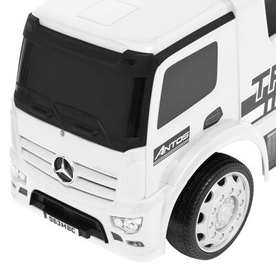 vidaXL Paspiriamas vaikiškas sunkvežimis Mercedes-Benz, baltas