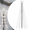 vidaXL LED Kalėdų eglutė su smaigaliais 220 LED &Scaron;alta Balta 180 cm