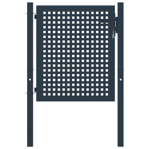 vidaXL Tvoros vartai, antracito spalvos, 102x75 cm, plienas