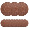 vidaXL Jūros žolės padėkliukai 12 pcs Ruda &Oslash; 30 cm 100% Jūros žolė
