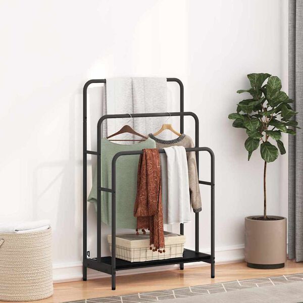 vidaXL Drabužių stalčius su lentyna Juodas ąžuolas 60 x 30 x 100,5 cm