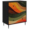 vidaXL I&scaron;traukalas spinta BONN Retro bangos spauda 66 x 36,5 x 76 cm