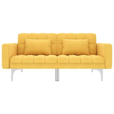vidaXL Sofa-lova, geltonos spalvos, audinys