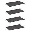vidaXL Plūduriuojanti lentyna 4 pcs Juodas 40 x 18 x 2,5 cm Plienas