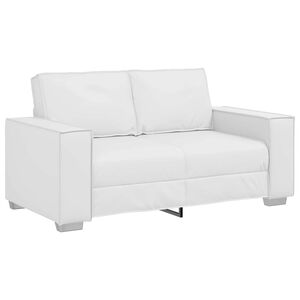 vidaXL Dvivietė sofa Baltas 160 cm Dirbtinė oda