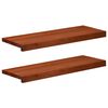 vidaXL Laiptų pakopos 2 vnt. 70 x 25 x 2 cm Ruda Kietas bukas medis