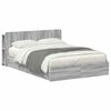 vidaXL Lovos rėmas su saugojimu su stalčių Pilka Sonoma 150 x 200 cm