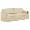 vidaXL Sofa 2 pcs Kreminė 198 x 78 x 80 cm audinys