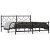 vidaXL Lovos rėmas su galvūgaliu/kojūgaliu, juodas, 183x213cm, metalas