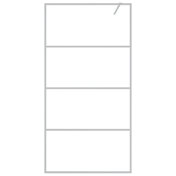 vidaXL Du&scaron;o sienelė, sidabrinė, 100x195cm, ESG stiklas, skaidri