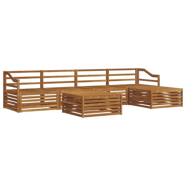 vidaXL Lauko sofos komplektas 6 pcs Natūrali