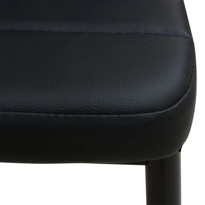 vidaXL Penkių dalių, valgomojo stalo ir kėdžių komplektas, juodas