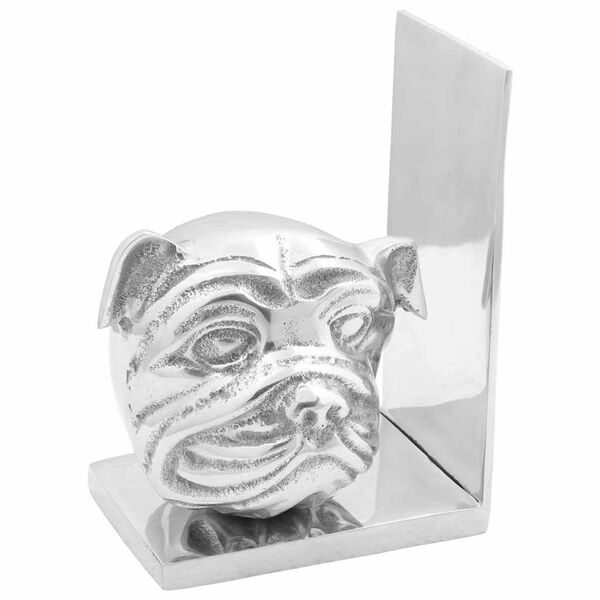 vidaXL Knygų atramos 2 pcs Sidabro 8 x 12 x 16.5 cm Aliuminis