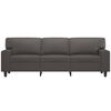 vidaXL Trivietė sofa, pilkos spalvos, 180cm, dirbtinė oda