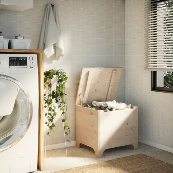 vidaXL Daiktadėžė su ratukais RANA, 60x49x54cm, pu&scaron;ies masyvas