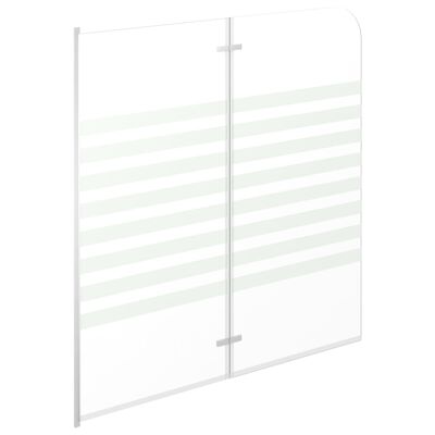 vidaXL Vonios pertvara, skaidri, 120x140cm, grūdintas stiklas