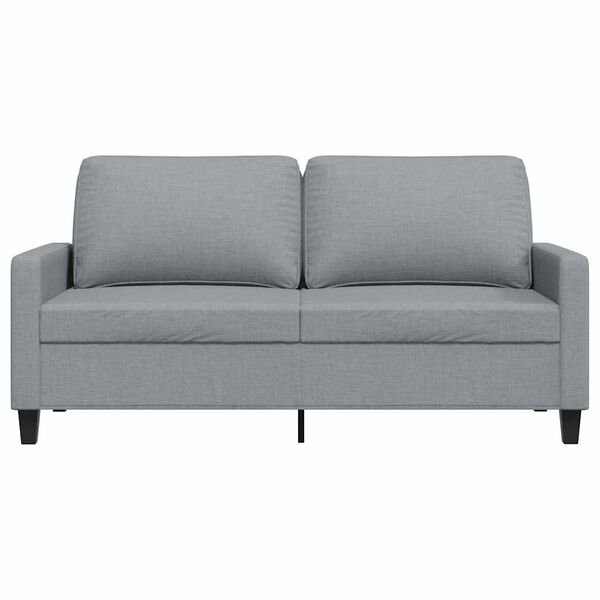 vidaXL Dvivietė sofa, &scaron;viesiai pilkos spalvos, 140cm, audinys
