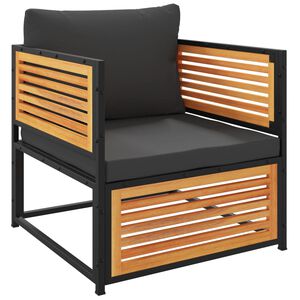 vidaXL Sodo kėdė su pagalvėlėmis, akacijos medienos masyvas