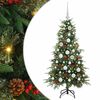 vidaXL Dirbtinė Sulankstoma Kalėdų Eglutė Žalia 120 cm PE ir PVC
