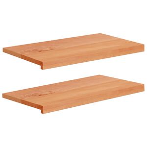 vidaXL Langų palangės 2 vnt. Lakuotas 80x 40 x 2 cm Kietas bukas medis