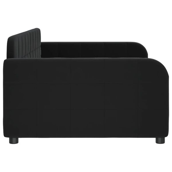 vidaXL Sofa, juodos spalvos, 90x190cm, aksomas