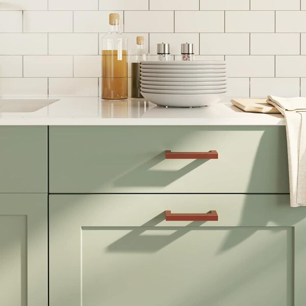 vidaXL Spintelės rankenėlės, 10vnt., bronzinės, nerūdijantis plienas