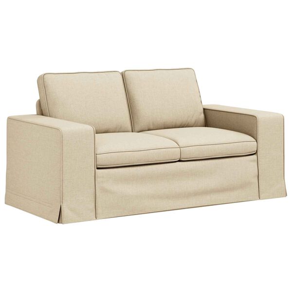 vidaXL Sofa Kreminė Bendri matmenys: 162 x 80 cm (P X G x A) Aksomas