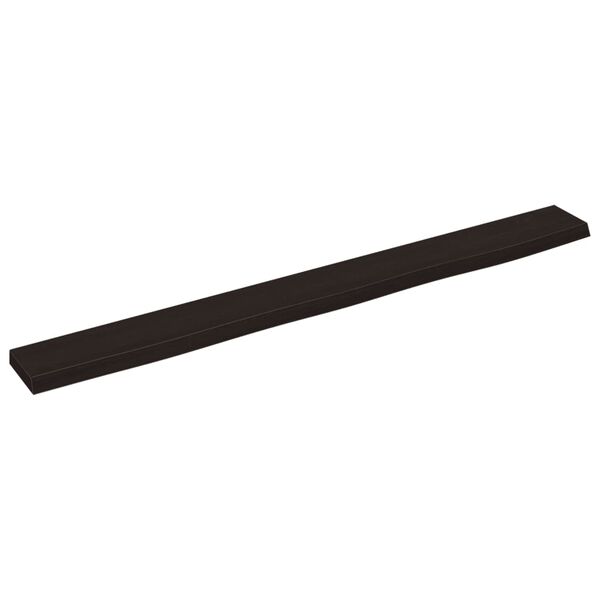 vidaXL Sieninė lentyna, tamsiai ruda, 100x10x2 cm, ąžuolo masyvas