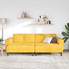 vidaXL Sofa &Scaron;viesi geltona 250 x 188 x 76 cm Kordūrinis audinys