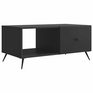 vidaXL Kavos staliukas Juoda 90 x 50 x 40 cm Apdirbta mediena