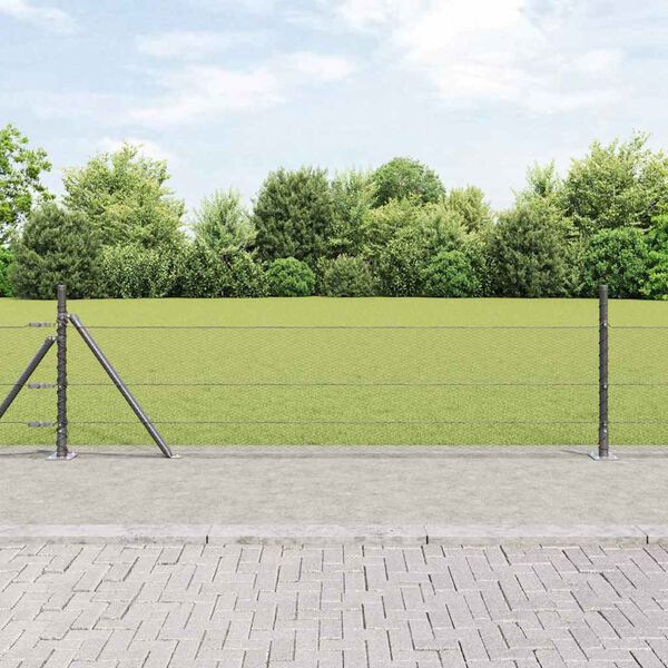 vidaXL Tvorelės stulpas Pilka 50 x 0,5 m (13 mm tinklas)