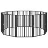 vidaXL &Scaron;unų vartai 10 vnt. Juoda 60 x 80 cm Galvanizuotas plienas