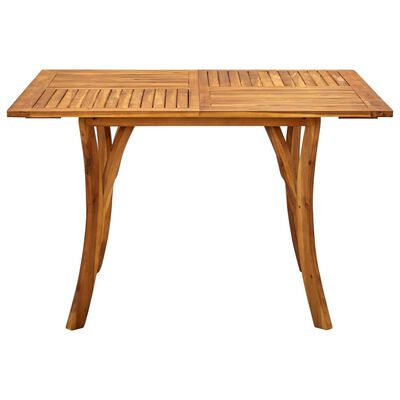 vidaXL Sodo stalas, 120x120x75cm, akacijos medienos masyvas