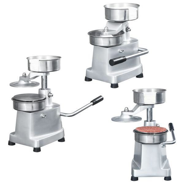 vidaXL Mėsainių presas su 500 lapelių, aliuminis, 13cm