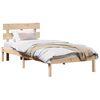 vidaXL Lovos rėmas Ruda 75 x 190 cm Pu&scaron;ies medienos masyvas