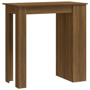 vidaXL Baro stalas su lentyna, rudas ąžuolo, 102x50x103,5cm, mediena