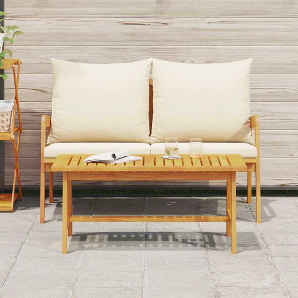 vidaXL Kavos staliukas Ruda Akacijos medienos masyvas