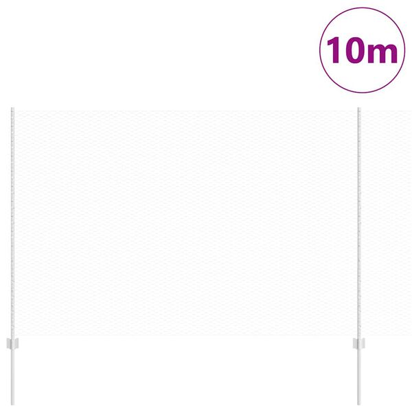 vidaXL Tvora su stulpais Sidabro 1,6 x 10 m Plienas